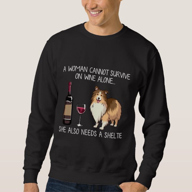 Moletom Cachorro De Prateleira E De Vinho (Frente)