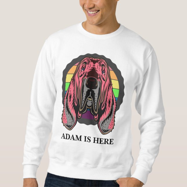 MOLETOM CACHORRO DE TINTA CORTADA PERSONALIZAR NOME (Frente)