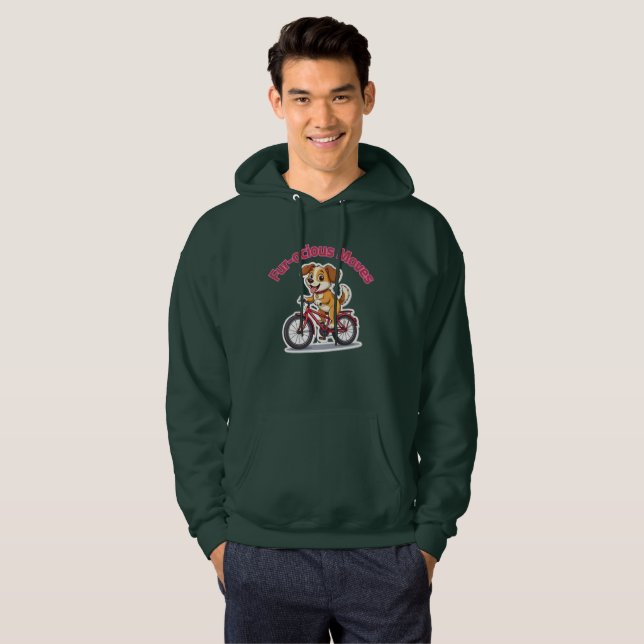 Moletom **Cachorro Divertido de Ciclismo – Cachorro Fofo A (Frente Completa)