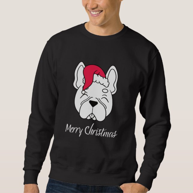 Moletom Cachorro engraçado de Natal feliz (Frente)