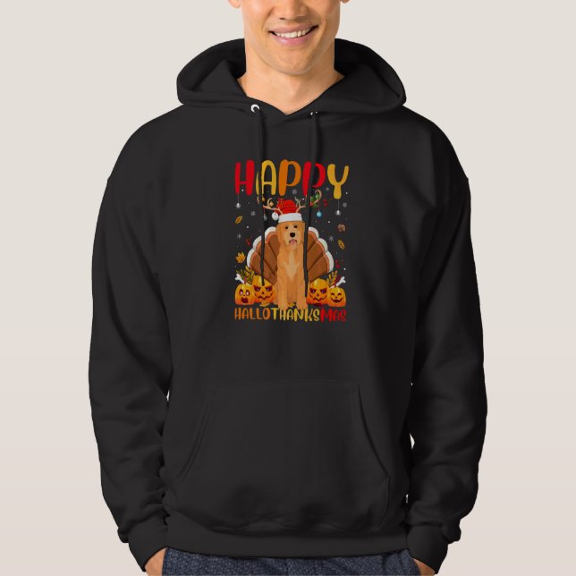 Moletom Cachorro  Feliz Cachorro Goldendoodle Oláobrigadod (Frente)
