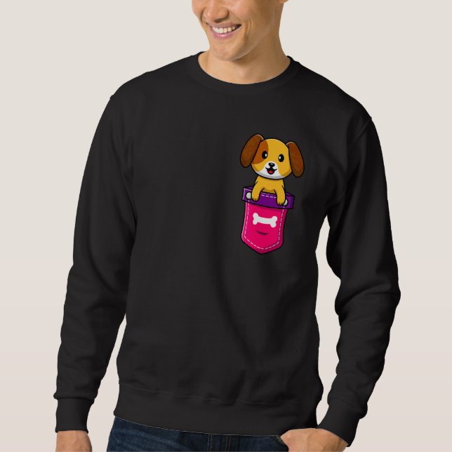 Moletom Cachorro Fofo no Bolso (Frente)