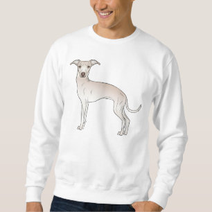 Moletom Cachorro Italiano Galgo Cartoon Cute Dog Cream