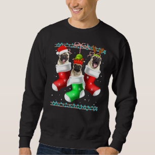 Moletom Cachorro Meias de Natal Xmas Pajama Pet Puppy