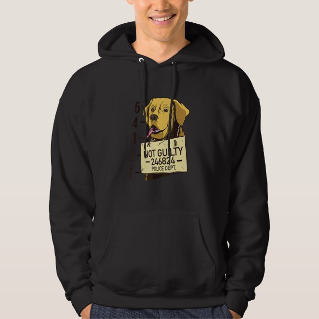 Moletom Cachorro Não Culpado Mugshot Prisão   (Frente)