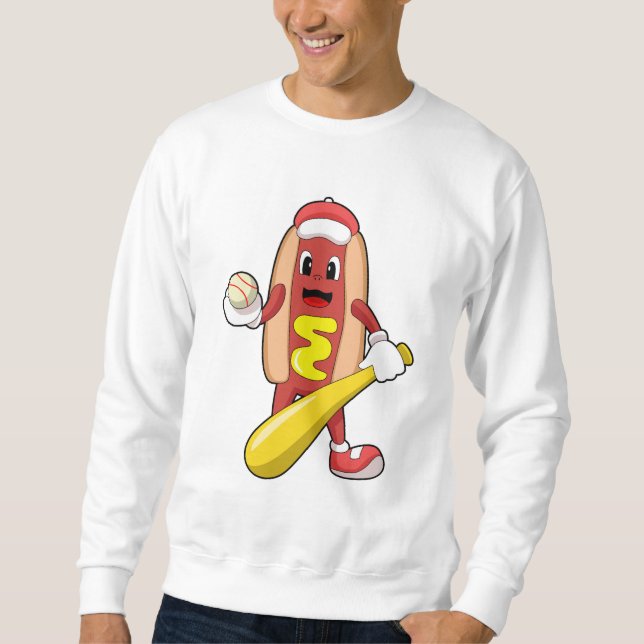 Moletom Cachorro no Baseball com Baco-Beisebol (Frente)