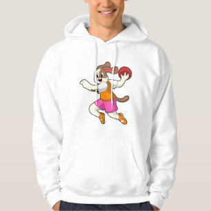 Moletom Cachorro no jogador de Handball com Handball