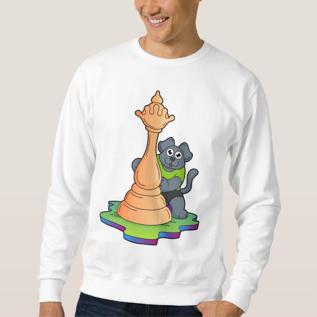 Moletom Cachorro no xadrez com peça de xadrez Rainha (Frente)