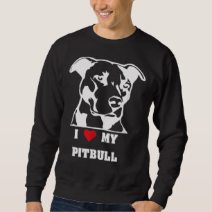 Moletom Cachorro Pitbull Eu Amo Meu Cachorro Pitbuloso