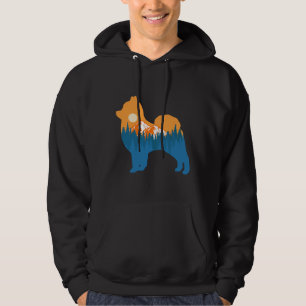 Moletom Cachorro Pomerano Silhouette Sunset Nature Mountai
