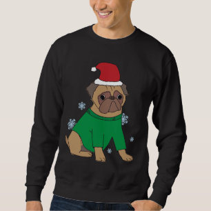 Moletom Cachorro Pug Festivo Ilustrado Pug Cachorro