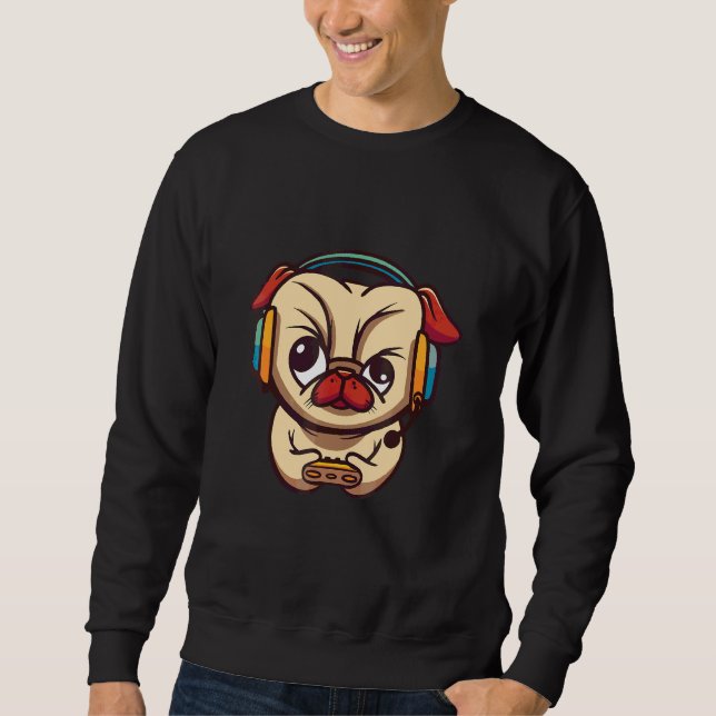 Moletom Cachorro Pug Jogador  (Frente)