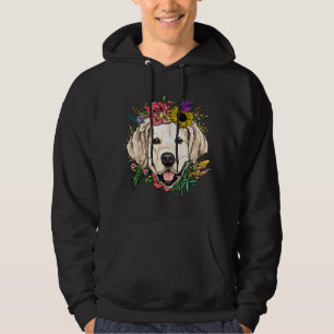 Moletom Cachorro Retriever Dourado Floral Amor Primavera N