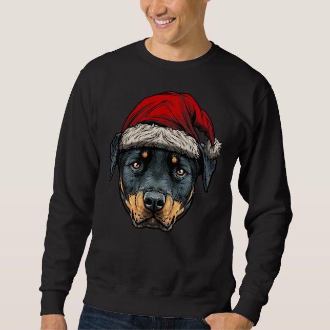 Moletom Cachorro Rottweiler de Natal (Frente)