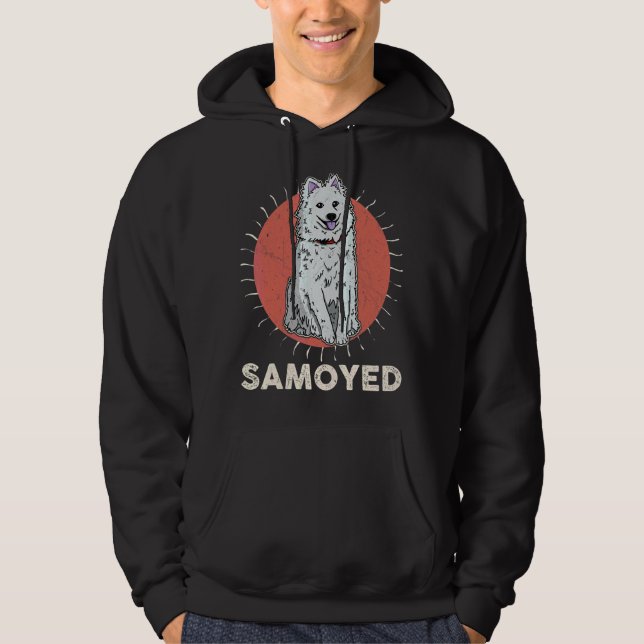 Moletom Cachorro Samoyed Caminhando Mãe Cachorro Cachorro  (Frente)