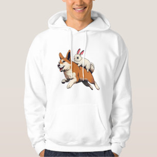 Moletom Cachorro Shiba Inu e Coelho - Design Reproduzindo