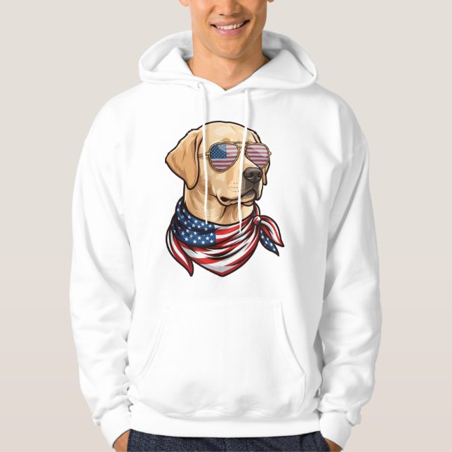 Moletom Cachorro Usa Óculos De Sol Lenço (Frente)