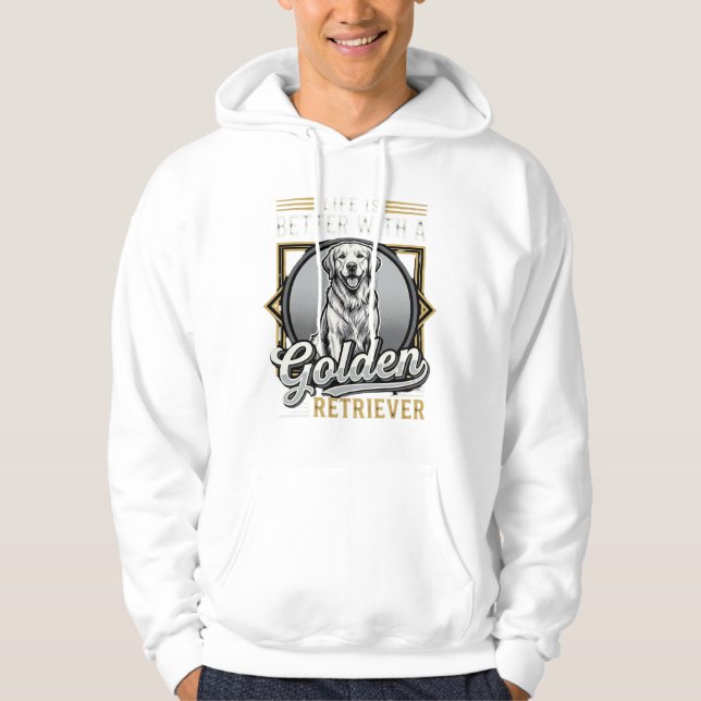 Moletom Cachorro Vida De Golden Retriever É Melhor (Frente)