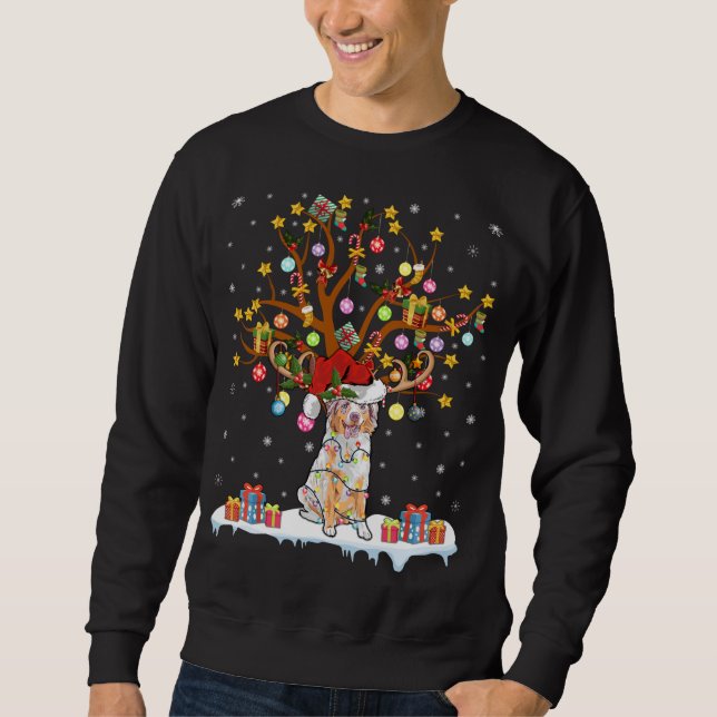 Moletom Cachorros Andam De Natal Feio Xma Australiano (Frente)