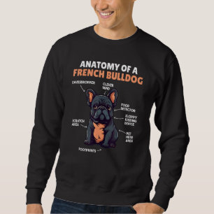 Moletom Cachorros Fofos Explicação Anatomia de um Bulldog
