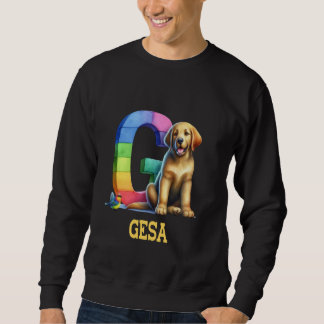 Moletom Cachorros - Letra Gesa Nome Cachorro Arco-Íris