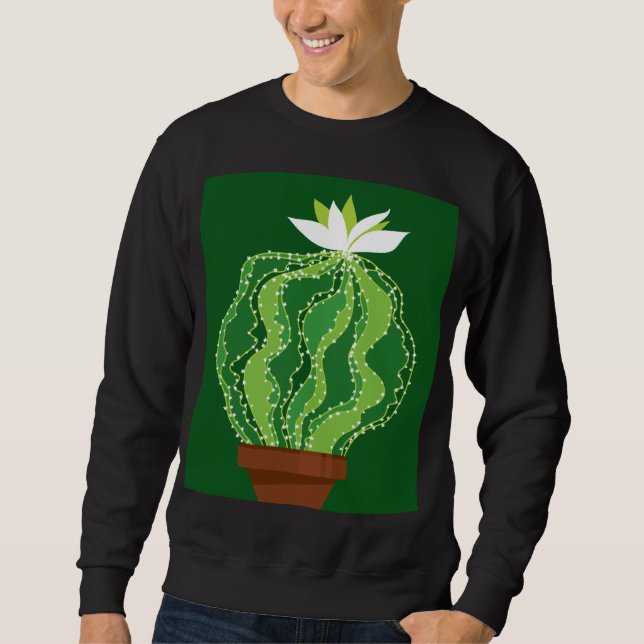 Moletom Cacto verde: motif abstrato natural. (Frente)