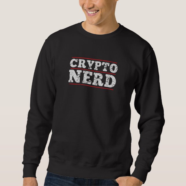 Moletom Cadeia de Bloqueio de Criptomoeda Btc Btc do Nerd  (Frente)