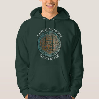 Moletom Cadillac Mountain Elevation Marker Hoodie
