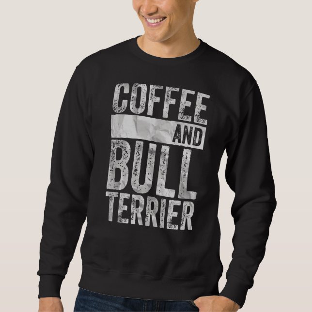 Moletom Café De Roupa De Cães E Bull Terrier (Frente)