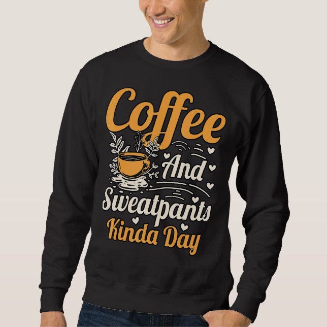 Moletom Café E Calça Suados Tipo Dia (Frente)