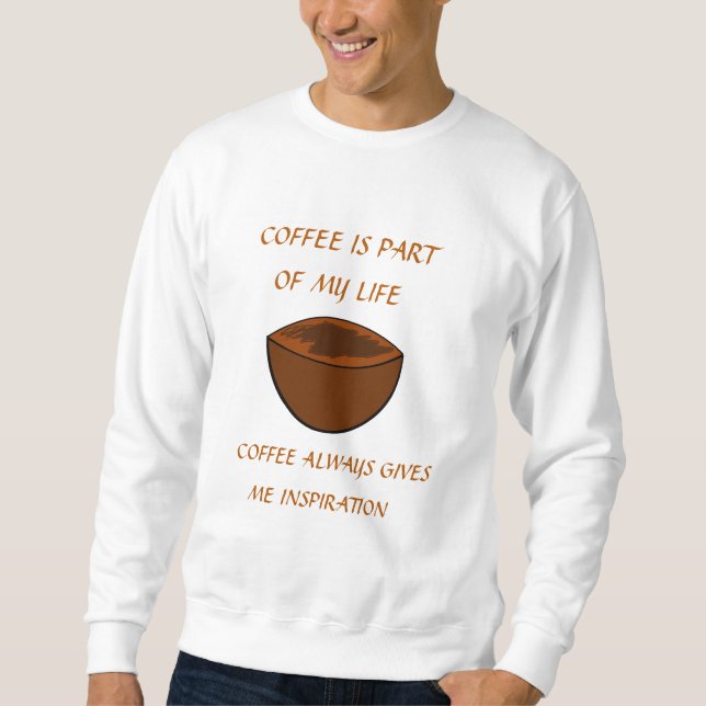 MOLETOM CAFÉ É PARTE DA MINHA VIDA (Frente)
