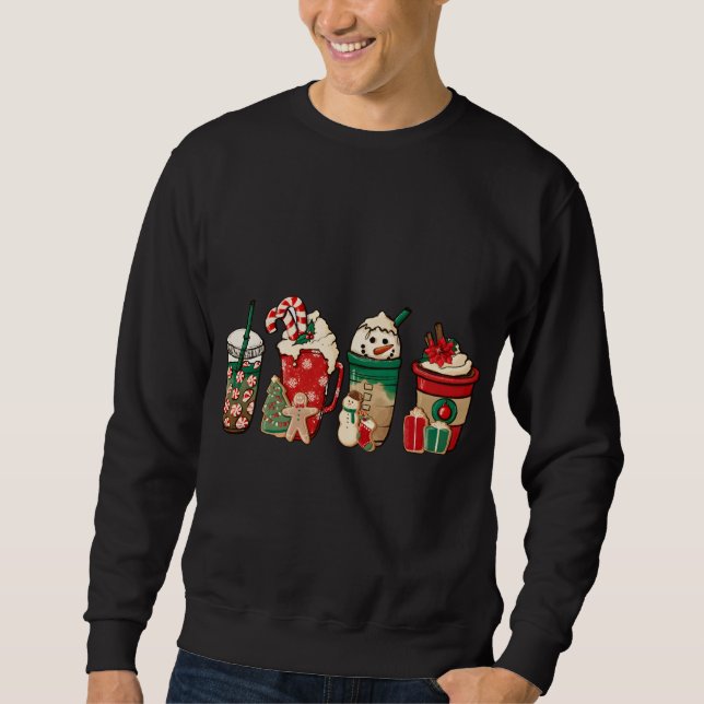 Moletom Café Engraçado Café Lover Cute Snowman Latte Xm (Frente)