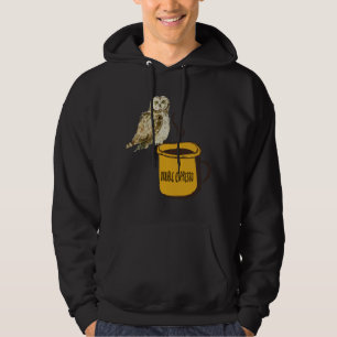 Moletom Café Espresso Duplo Cute Engraçada Coruja-Engraçad