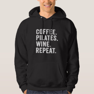 Moletom Café Feminino Pilates Vinho Repetir Desgastado Eng