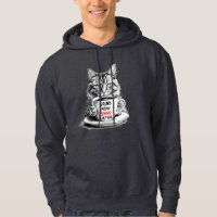 Café Grumpy Gato Hoodie com Bold Caffeine Quote