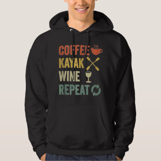 Moletom Café Kayak Wine Repetir Vintage Retro Funny Kayak