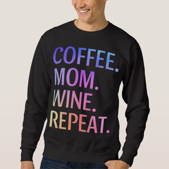 Moletom Café Mãe Vinho Repete Engraçada Mamãe Fofe Vida Ca (Frente)