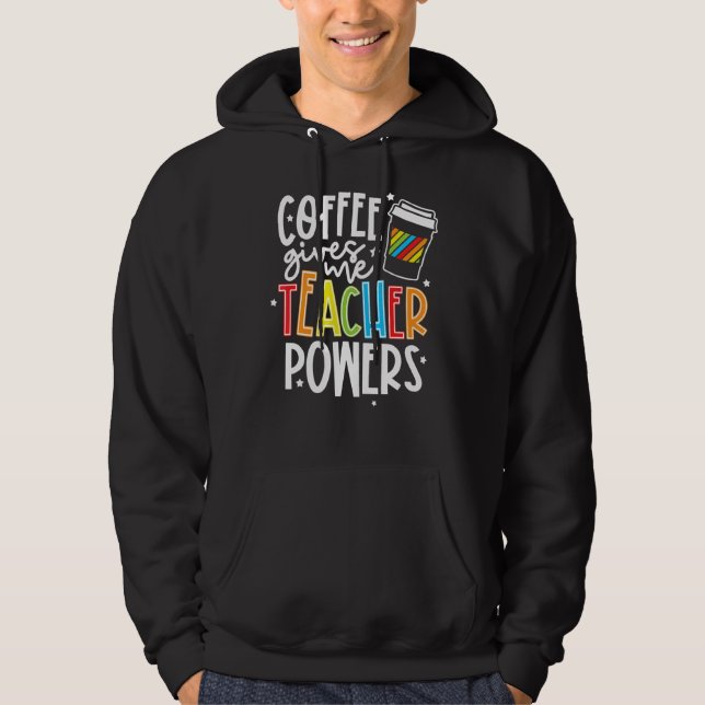 Moletom Café Me Dá Poderes De Professora Apreciação De Pro (Frente)