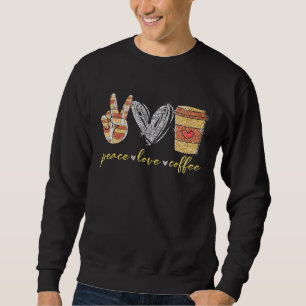 Moletom Cafeine Hippie Caffeine Mug do Peace Love