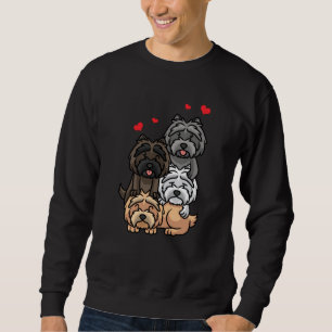 Moletom Cairn Terrier Cães Com Corações