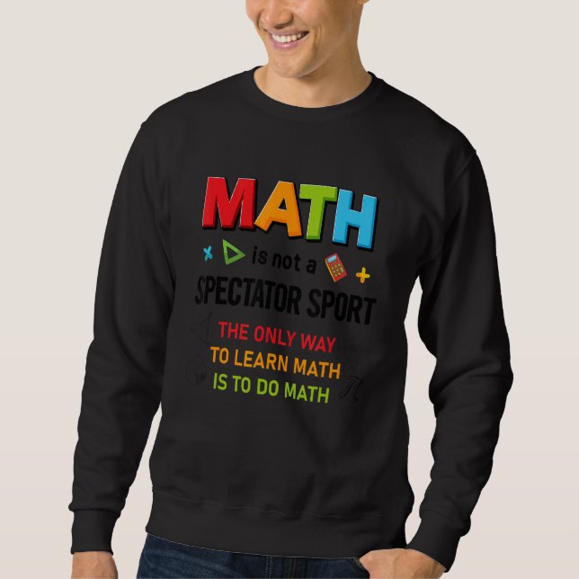 Moletom Calculadora de Dia de Matemática Número de Aprendi (Frente)