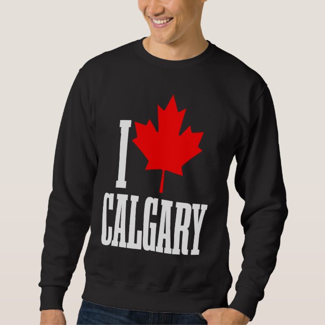 Moletom Calgary Alberta Canada Maple Leaf Canadian Flag Pr (Frente)
