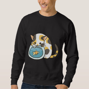 Moletom Calico Gatinho E Goldfish
