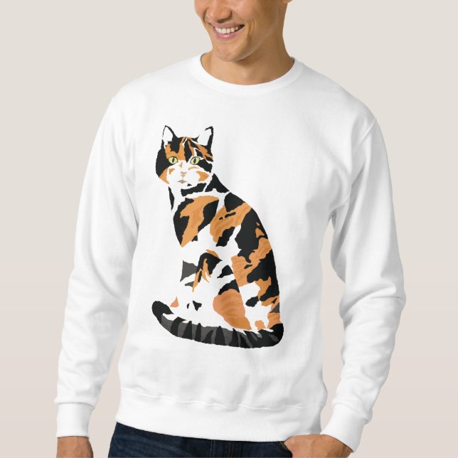Moletom Calico gato sentado (Frente)
