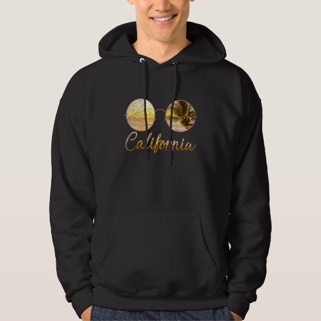 Moletom Califórnia Beach Summer Ca Sunglass Sunset Cali (Frente)