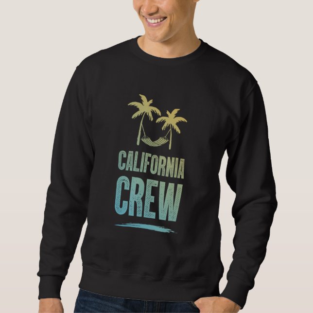 Moletom California Crew Colorful  Vacation Team (Frente)