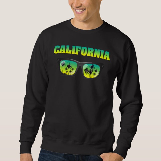 Moletom California Summer Vibes Sunglass Palm Trees Cal (Frente)