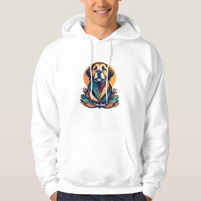 Moletom Calm Mind Dog Hoodie - Espírito Pacífico Presente  (Frente)