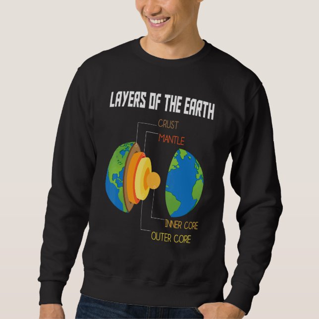 Moletom Camadas Do Professor De Ciência Da Terra Em Geolog (Frente)