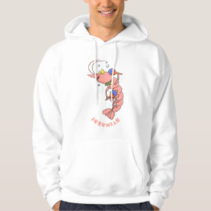 Moletom Camarão feliz e bonito, desenho animado